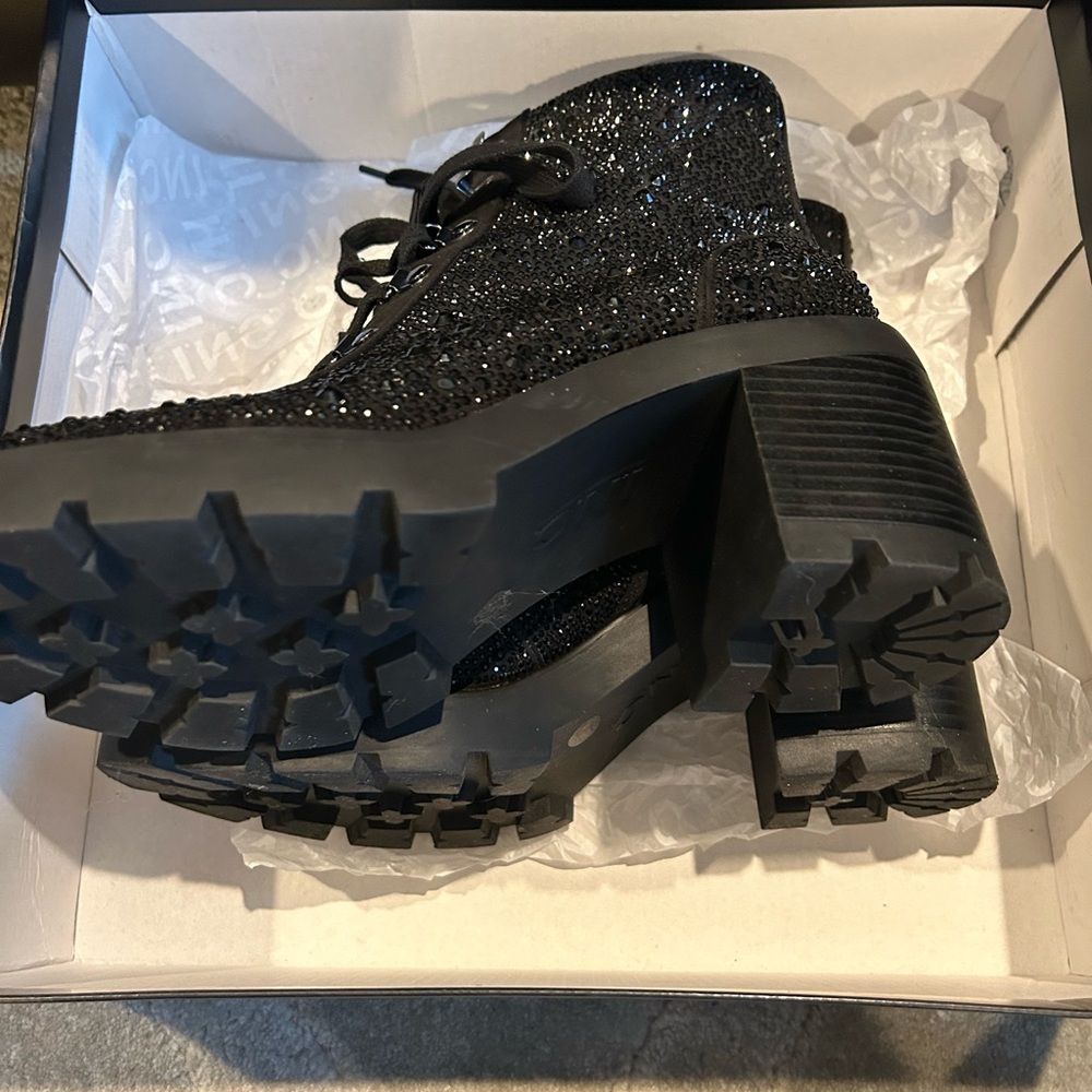 INC Black Glitter Boots - Picture 7 of 8